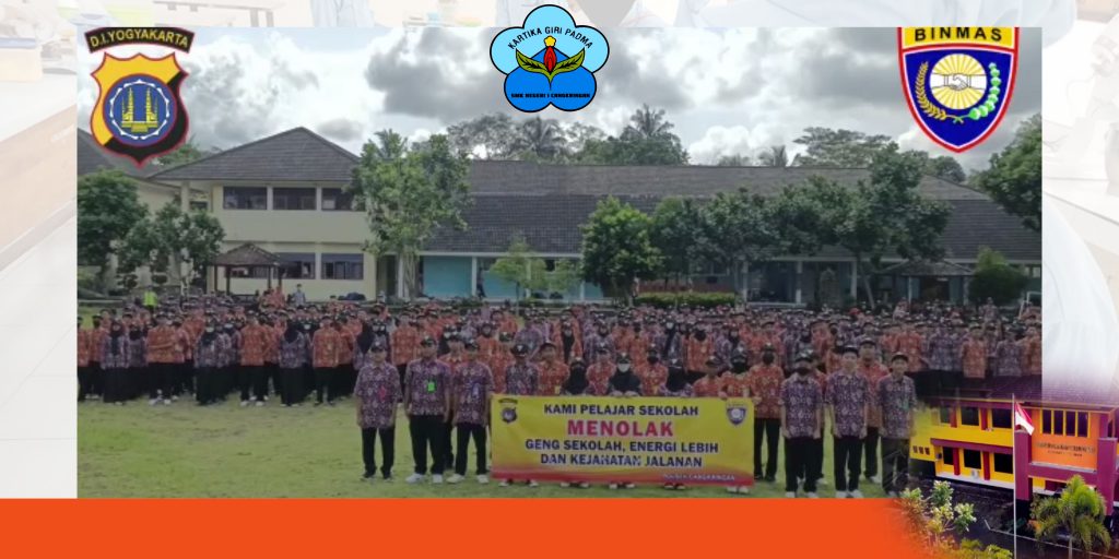 DEKLARASI ANTI GENK DAN KEJAHATAN JALANAN SMKN 1 CANGKRINGAN BERSAMA POLSEK CANGKRINGAN